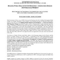 Government of Saint Lucia: Building Public Health System Resilience - Coronavirus Disease 2019 Response Project